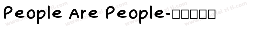 People Are People字体转换